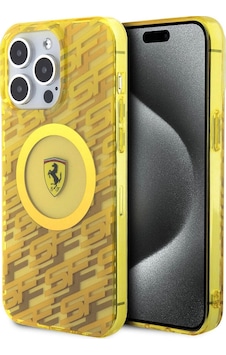 Apple Uyumlu iPhone 15 Pro Max Kılıf Ferrari Lisanslı M-safe Şarj Özellikli Multi Sf Kapak