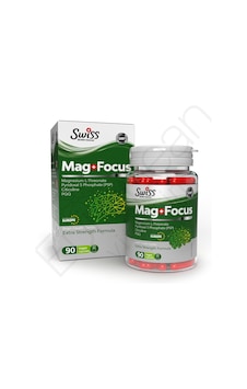 Swiss Bork Mag Focus 90 Kapsül Magnezyum L-treonato, Citicoline, Pqq, P5p Destekli Formül Swiss Bork Mag Focus 90 Kapsül Magnezyum L-treonato, Citicoline, Pqq, P5p Destekli Formül