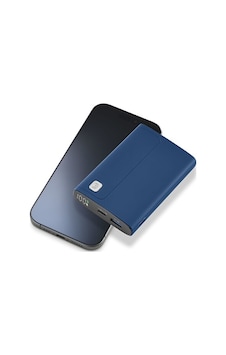 Cellularline PBDISPL01PD10000B Elite Dijital Ekranlı PD 20 W Hızlı Şarj 10.000 Mah Powerbank Mavi