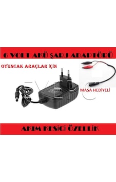 6 Volt Akü Için Şarj Adaptörü Çocuk Oyuncak Araba Araç Motor Atv