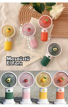 Şarjlı Mini El Fanı Ve Masa Fanı Soğutucu Pervane Taşınabilir Şarj Edilebilir