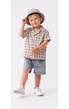 Veraura Lifestyle 2/6 Yaş Denim Şapkalı Şortlu 3lü Çocuk Takımı Gri Veraura Lifestyle 2/6 Yaş Denim Şapkalı Şortlu 3lü Çocuk Takımı Gri