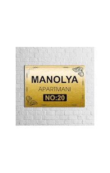 Apartman-site Kapı Isimliği Kapı Tabelası 20x29 Cm Model 1 Gold Gold Apartman-site Kapı Isimliği Kapı Tabelası 20x29 Cm Model 1 Gold Gold