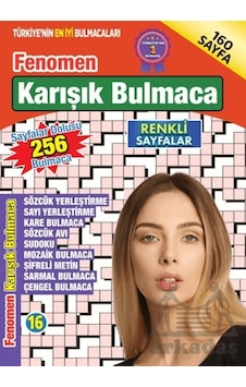 Fenomen Karışık Bulmaca 16 Maxi Yayıncılık Fenomen Karışık Bulmaca 16 Maxi Yayıncılık