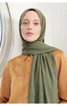 ALDAIYR Medine Ipeği Şal Lüks İpeksi, Hafif, Kadın Tesettür Şal Haki ALDAIYR Medine Ipeği Şal Lüks İpeksi, Hafif, Kadın Tesettür Şal Haki