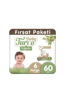 Baby Turco Doğadan Bebek Bezi 6 Numara Xlarge Fırsat Paketi 60 Adet Baby Turco Doğadan Bebek Bezi 6 Numara Xlarge Fırsat Paketi 60 Adet