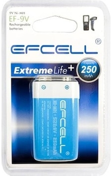 Efcell Şarjlı Pil 9V 250MAH Ni-Mh Efcell EF-9V Efcell Şarjlı Pil 9V 250MAH Ni-Mh Efcell EF-9V