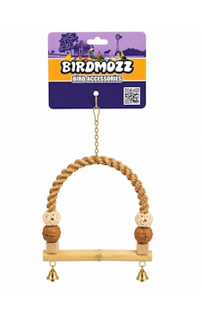 Birdmozz Premium Hasır Örgülü Cevizli Ahşap Tünek 19 Cm Birdmozz Premium Hasır Örgülü Cevizli Ahşap Tünek 19 Cm