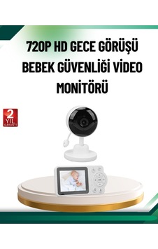 Sesli Ve Görüntülü Bebek Kamerası Sıcaklık Takipli Siyah Sesli Ve Görüntülü Bebek Kamerası Sıcaklık Takipli Siyah