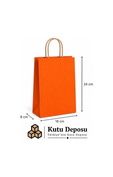 18x24x8 Cm Kraft Turuncu Poşet 25 Adet 18x24x8 Cm Kraft Turuncu Poşet 25 Adet