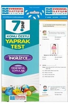 7.Sınıf Ingilizce Yaprak Test - Evrensel Iletişim Yayınları 7.Sınıf Ingilizce Yaprak Test - Evrensel Iletişim Yayınları