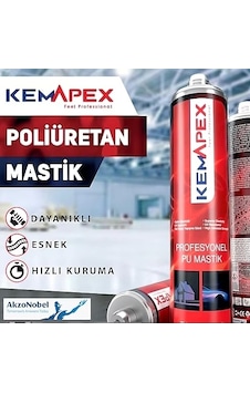KEMAPEX PU MASTİK SİYAH 280 ML Siyah Siyah KEMAPEX PU MASTİK SİYAH 280 ML Siyah Siyah