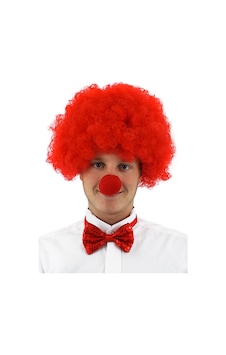 Kırmızı Renk Kıvırcık Afro Bonus Peruk Takma Ve Kırmızı B Seti Çok Renkli Kırmızı Renk Kıvırcık Afro Bonus Peruk Takma Ve Kırmızı B Seti Çok Renkli