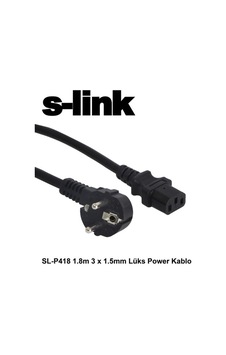 S-link Sl-p418 1.8 Metre 3x1.5mm Siyah Lüks Power Kablosu Plastik Mh-hs5719-0610 S-link Sl-p418 1.8 Metre 3x1.5mm Siyah Lüks Power Kablosu Plastik Mh-hs5719-0610