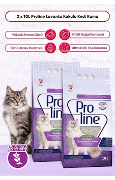 Proline Lavanta Kokulu Kedi Kumu 2x10 Lt 2 Adet 10 Lt