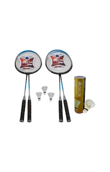 Delta 4 Badminton Raketi 6 Kaz Tüyü & 3 Plastik Badminton Topu Delta 4 Badminton Raketi 6 Kaz Tüyü & 3 Plastik Badminton Topu