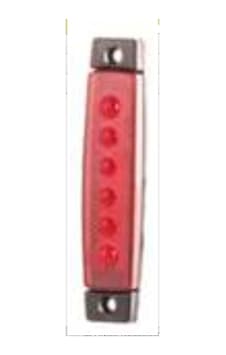 Parmak Lamba 6 Ledli Kırmızı 12v 24v
