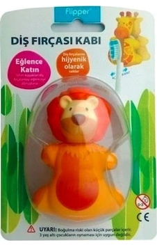 Flipper Hijyenik Diş Fırçası Kabı Aslan