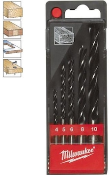 Milwaukee Ahşap Matkap Ucu Seti 5 Lı 4.5.6.8.10 Milwaukee Ahşap Matkap Ucu Seti 5 Lı 4.5.6.8.10