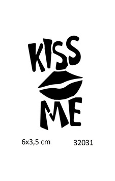 Airbrush Tattoo Kiss Me Öp Beni Yapışkanlı Stencil Süsleme Ve Boyama Kalıbı Airbrush Tattoo Kiss Me Öp Beni Yapışkanlı Stencil Süsleme Ve Boyama Kalıbı