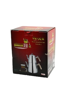 Pramit Mini Boy Çelik Çaydanlık Seti - Takımı Renkli Bakalit Kulp Üst Demlik: 0.9lt - Alt Suluk: 1.5lt Kendinden Süzgeçli 4741 Ahşap - Şeffaf Pramit Mini Boy Çelik Çaydanlık Seti - Takımı Renkli Bakalit Kulp Üst Demlik: 0.9lt - Alt Suluk: 1.5lt Kendinden Süzgeçli 4741 Ahşap - Şeffaf