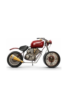 Motosiklet Tasarımlı Metal Duvar Saati Alk5791 Çokrenkli Motosiklet Tasarımlı Metal Duvar Saati Alk5791 Çokrenkli
