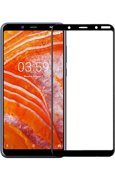Microcase Nokia 3.1 Plus Tam Kaplayan Çerçeveli Tempered GlassCam