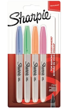 Sharpie Fine Permanent Markör Pastel 4Lü Bls 2065402 N11.8145