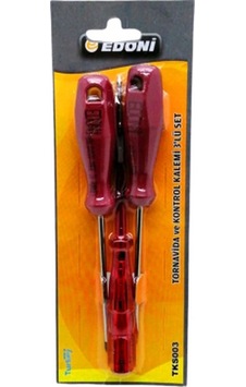 3 Parça Set Tornavida Yıldız - Düz - Kontrol Kalemi 5324 3 Parça Set Tornavida Yıldız - Düz - Kontrol Kalemi 5324