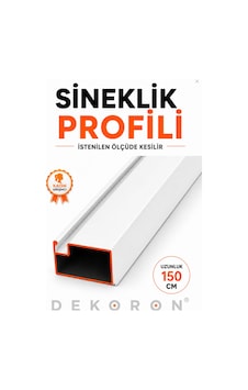 İstenilen Ölçüde Kesim 17x25 Beyaz Menteşeli Sineklik Profili 150 Cm