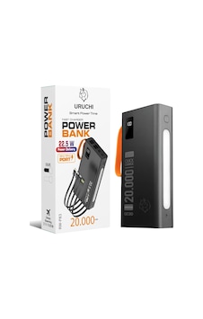 22.5w Pd 3.0 Kablolu Powerbank, Gerçek 20.000 Mah Taşınabilir Şarj Cihazı, Dahili Type-c, Lightning Ve Micro Usb Kablolu, Led Ekranlı, Hızlı Şarj, İphone 16/15 Ve Android Uyumlu, Siyah 22.5w Pd 3.0 Kablolu Powerbank, Gerçek 20.000 Mah Taşınabilir Şarj Cihazı, Dahili Type-c, Lightning Ve Micro Usb Kablolu, Led Ekranlı, Hızlı Şarj, İphone 16/15 Ve Android Uyumlu, Siyah