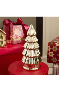 Karaca New Year Yılbaşı Christmas Tree Dekoratif Obje Gold 7,8 X 7,8 X 16,5 Cm