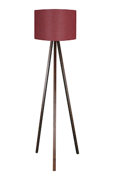 Tripod Abajur Yuvarlak Kumaş Bordo Başlık Kahve Ayak Ly536 Tripod Abajur Yuvarlak Kumaş Bordo Başlık Kahve Ayak Ly536