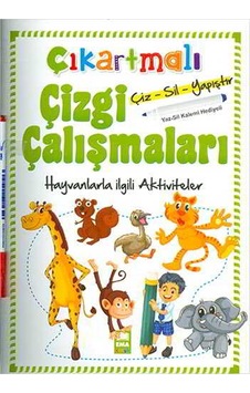 Ema Çıkartmalı Çizgi Çalışm.-hayvanlar/emaçocuk