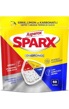 Asperox Sparx Diamond Bulaşık Makinesi Kapsülü 60'lı Asperox Sparx Diamond Bulaşık Makinesi Kapsülü 60'lı