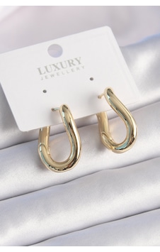 Pirinç Gold Renk Halka Model Kadın Küpe Altın Pirinç Gold Renk Halka Model Kadın Küpe Altın