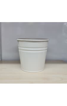 Metal Saksı Kova Krem 11x12 cm no11