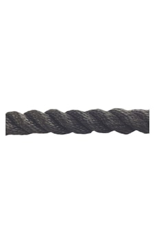 Dolphin Rope Polyester Halat 3 Kollu 22 MM Siyah