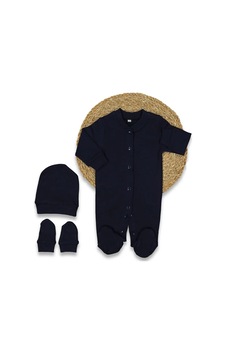 Bebegen Unisex Sade Lacivert Bereli Eldivenli Tulum Bebegen Unisex Sade Lacivert Bereli Eldivenli Tulum