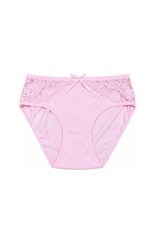 Büyük Beden Çiçek Dantelli Fiyonk Detaylı Pamuklu Kadın Külot Zena Pembe Büyük Beden Çiçek Dantelli Fiyonk Detaylı Pamuklu Kadın Külot Zena Pembe