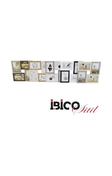 İbico İ12-036 Ahşap Resim Çerçeve 10x15cm 4"x6" 4'lu Birleşik Aile Foto İki Renk Mix Çerçeve - 24'li Paket