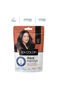 Sea Color Aqua Hair Dye Vegan & Amonyaksız Su İle Aktive Edilen Kalıcı Saç Boyası Toz 1.0 Siyah Sea Color Aqua Hair Dye Vegan & Amonyaksız Su İle Aktive Edilen Kalıcı Saç Boyası Toz 1.0 Siyah