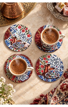Türk Kahvesi & Çini Desenli Türk Desenleri, Kahve Temalı 4 Lü Bardak Altlığı Set 9 Cm, 3 Mm Ahşap Mdf, Dijital Baskı - 930627091 Diğer Türk Kahvesi & Çini Desenli Türk Desenleri, Kahve Temalı 4 Lü Bardak Altlığı Set 9 Cm, 3 Mm Ahşap Mdf, Dijital Baskı - 930627091 Diğer