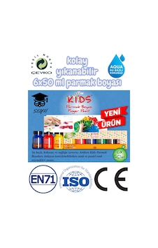 6x50 Ml Parmak Boyası Kolay Yıkanabilir Su Bazlı Kokusuz %100 Çevre Dostu Zararlı Madde İçermez Çok Renkli 6x50 Ml Parmak Boyası Kolay Yıkanabilir Su Bazlı Kokusuz %100 Çevre Dostu Zararlı Madde İçermez Çok Renkli