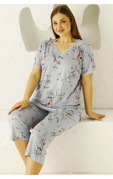 Alimer Kadın Açık Mavi Büyük Beden Bermuda Pijama Takm Edy2704b-m Açık Mavi Alimer Kadın Açık Mavi Büyük Beden Bermuda Pijama Takm Edy2704b-m Açık Mavi