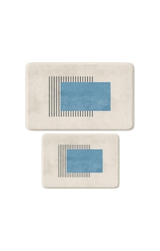 Monnhein Banyo Paspası, 2li Set Banyo Halısı Kaymaz Taban, Makine 40 x 60 Monnhein Banyo Paspası, 2li Set Banyo Halısı Kaymaz Taban, Makine 40 x 60