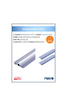 Duşakabin Mıknatıs 1 Takım Ve 2 Adet Duşakabin Suluk Fitili Yükseklik 200 Cm 8 Mm Camlar İçin Şeffaf Duşakabin Mıknatıs 1 Takım Ve 2 Adet Duşakabin Suluk Fitili Yükseklik 200 Cm 8 Mm Camlar İçin Şeffaf