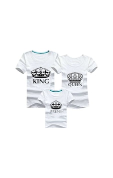 King Queen Prens Baba Oğul Anne Tişörtleri Aile Tişörtleri Beyaz King Queen Prens Baba Oğul Anne Tişörtleri Aile Tişörtleri Beyaz