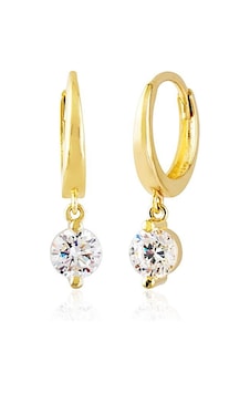 Sembol Gold Tektaş Altın Sallantılı Küpe 14K Gold Sembol Gold Tektaş Altın Sallantılı Küpe 14K Gold