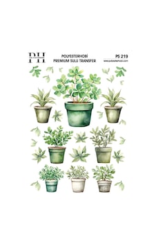 Polyesterhobi Premium Sulu Transfer 25x35 Cm Yaprak Desenli Ps 219